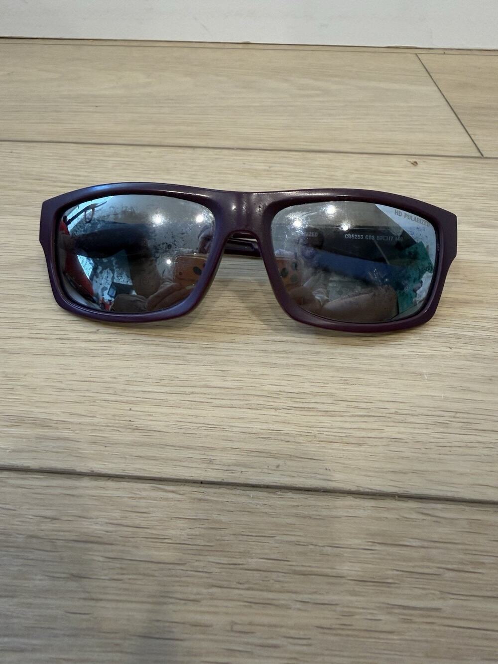 CHAMPION CU5253 C03 POLARIZED BURGUNDY PURPLE AUTHENTIC SUNGLASSES 57-17